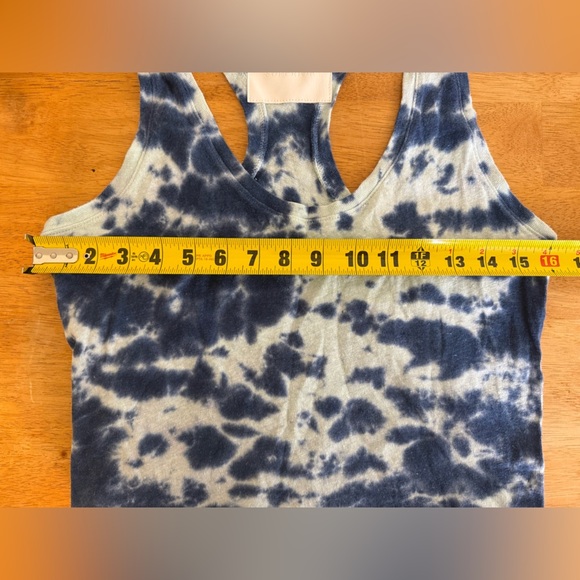 Mother Superior Breezy Scoop Neck Racerback Blue Tie Dye Cropped Tank XS - Picture 5 of 9